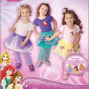 Simplicity 1432 Disney Princess Tutus Top Leggings Pattern Toddler Size 1/2 - 4